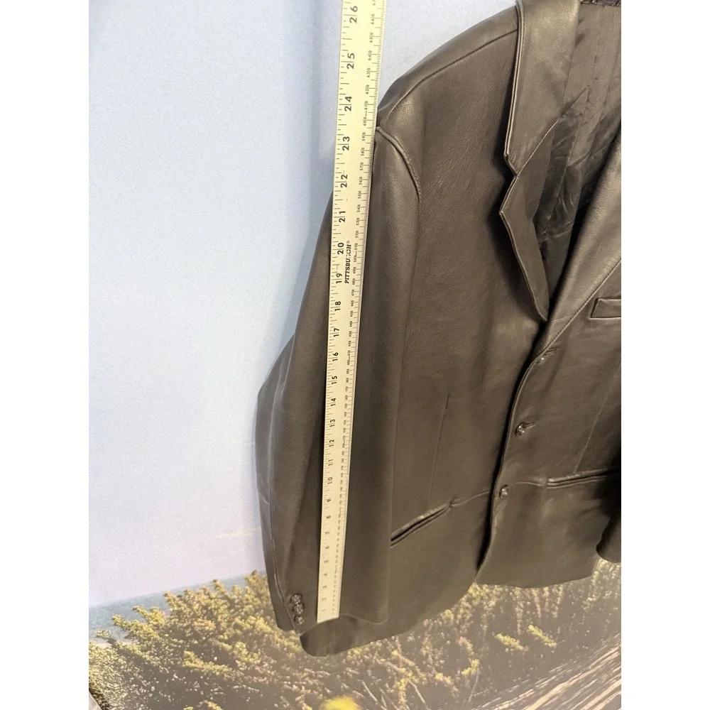 RARE Vintage RALPH Ralph Lauren Black Leather Blazer‎ Quiet Luxury Minimalist
